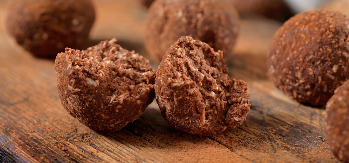 Chocolate Coconut Energy Balls with Turmeric